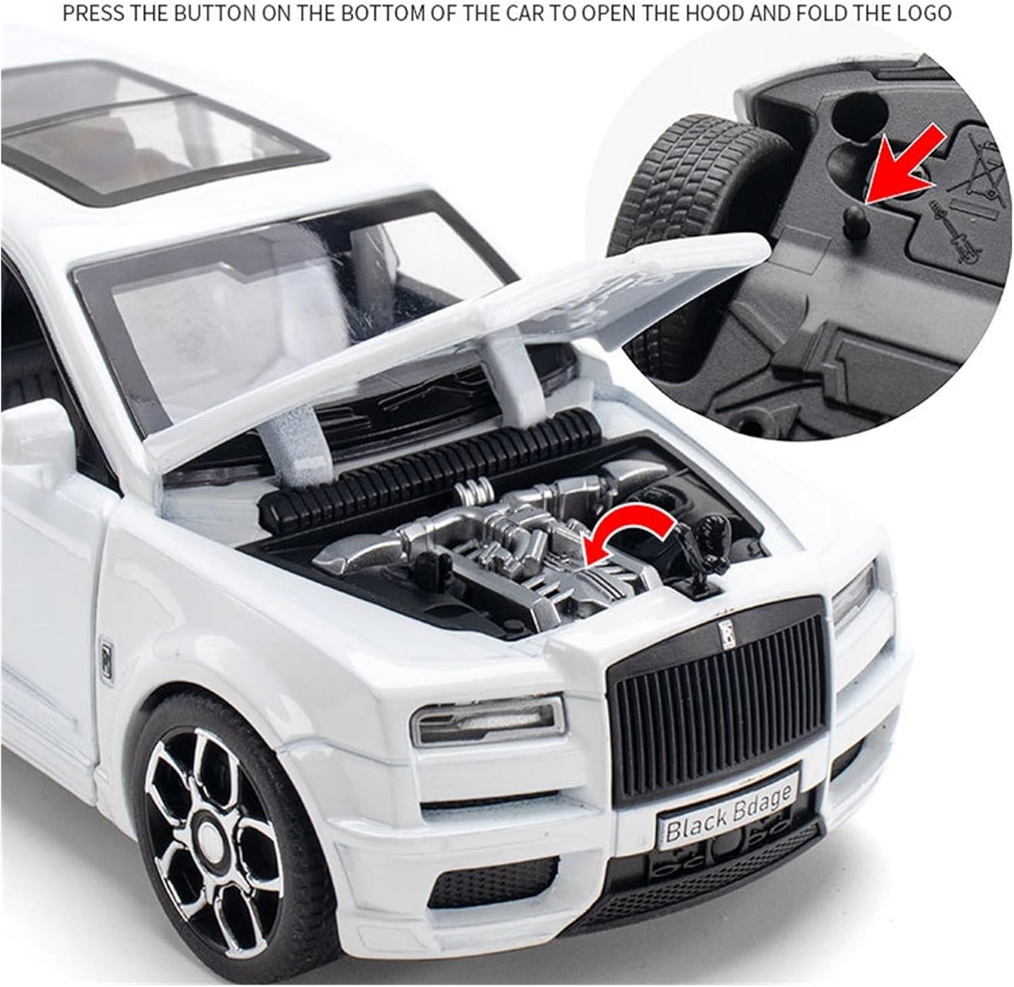 Rolls Royce Cullinan Trailer 1:18 Diecast Scale Model Car