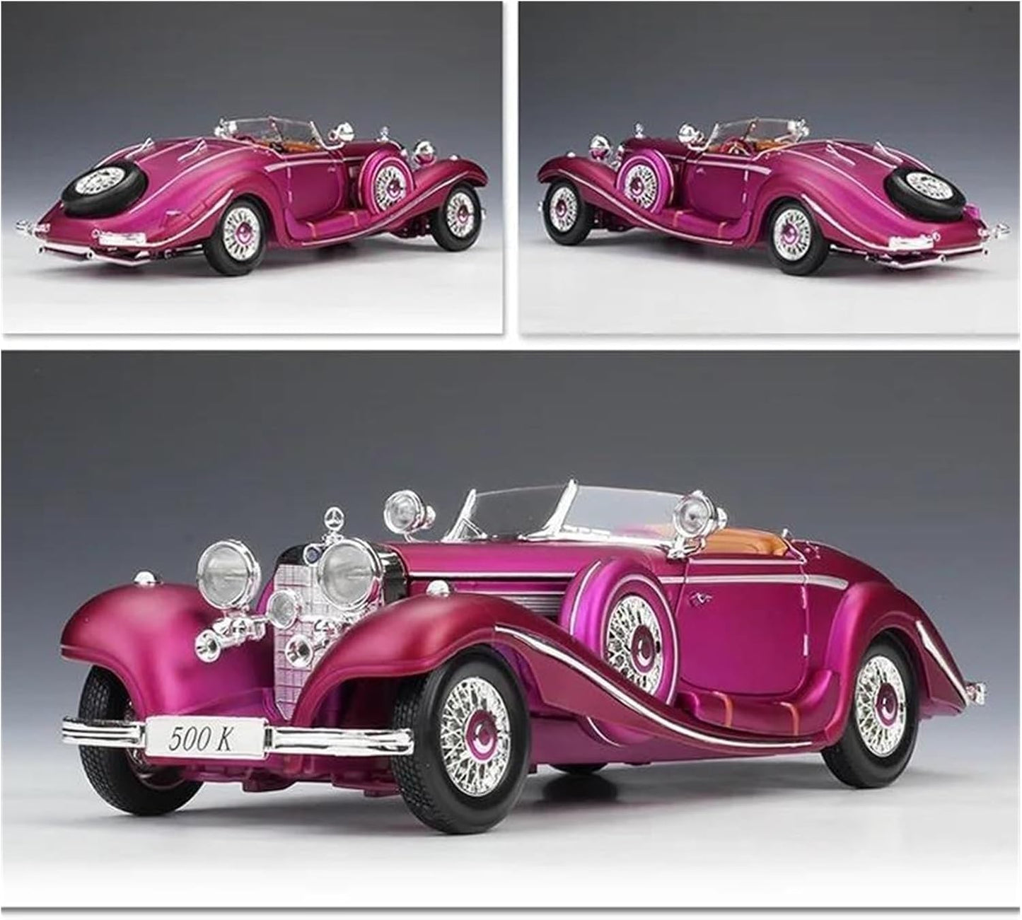 1936 Mercedes Benz 500K Vintage 1:24 Diecast Scale Model Car