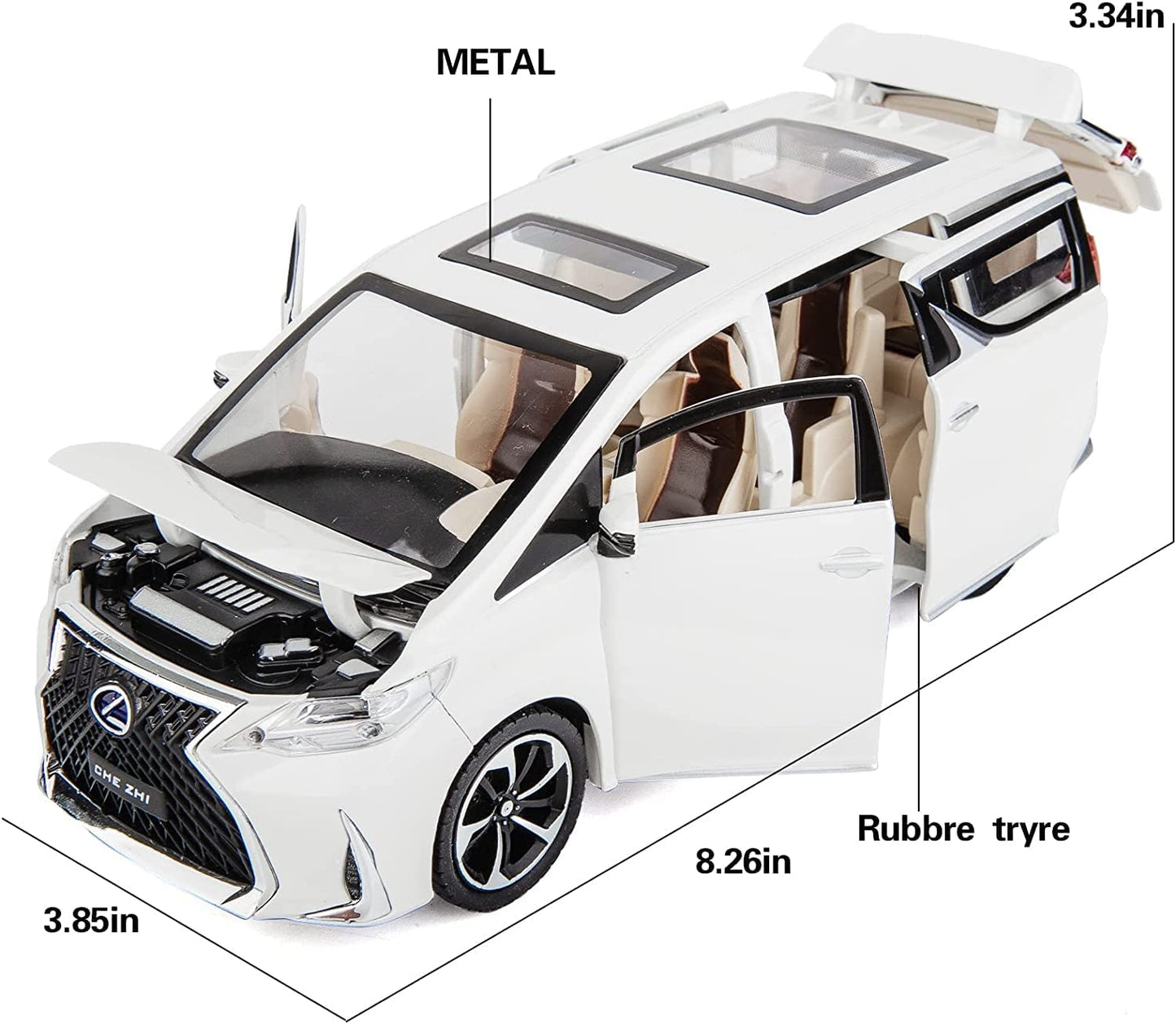 Lexus Lm300 1:24 Diecast Scale Model Car