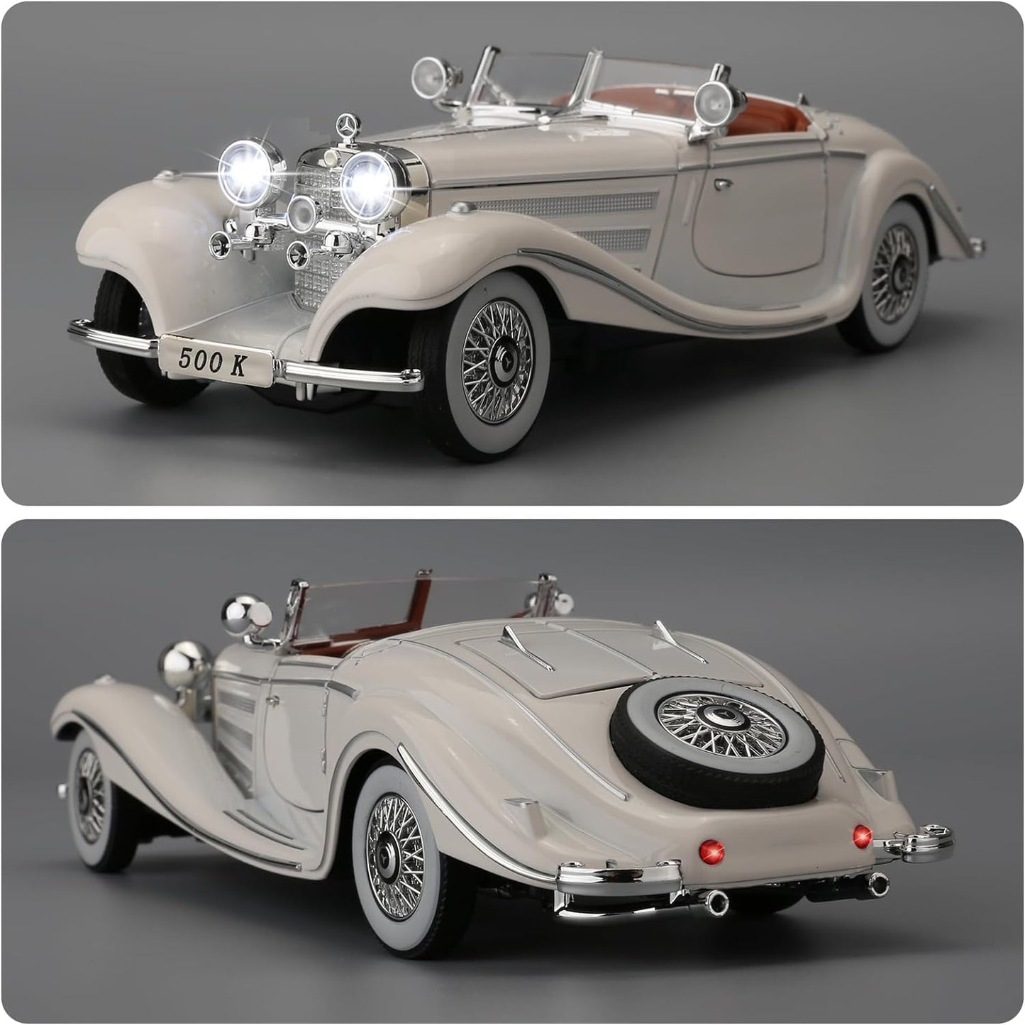 1936 Mercedes Benz 500K Vintage 1:24 Diecast Scale Model Car