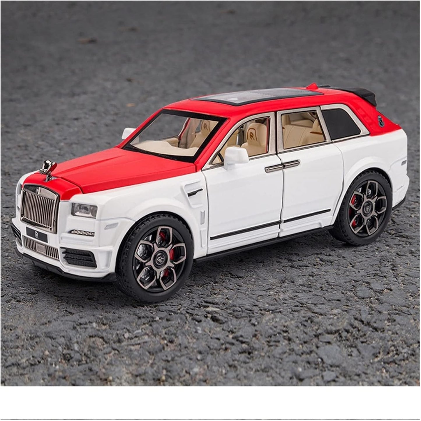 Rolls Royce Cullinan White-Red 1:18 Diecast Scale Model Car