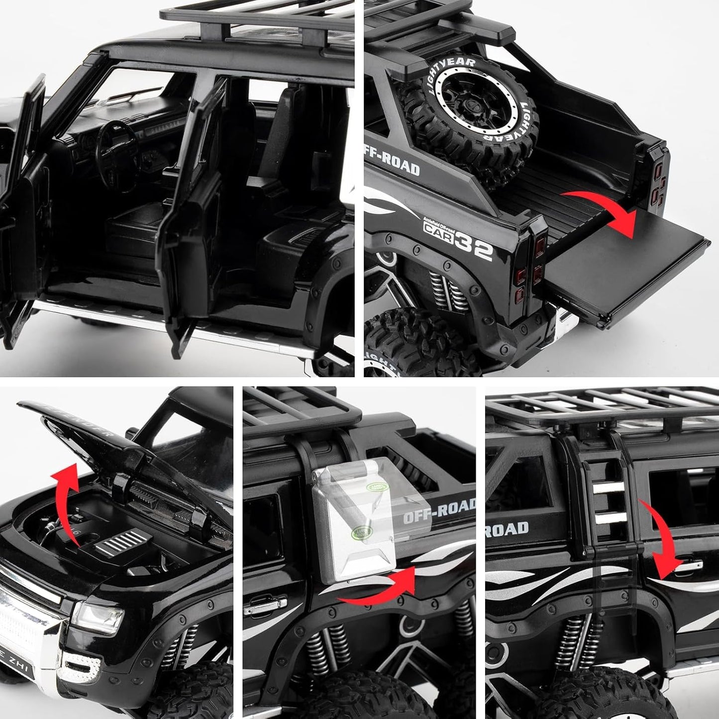 Land Rover Defender Guard 6x6 1:18 Diecast Scale Model Car
