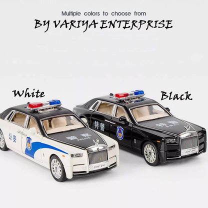 Rolls-royce Phantom Police 1:18 Diecast Scale Model Car