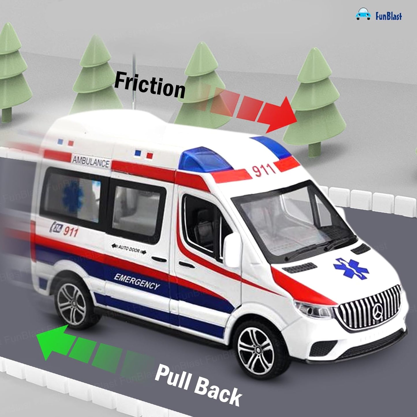 Mercedes Benz Ambulance Van 1:18 Diecast Scale Model Car