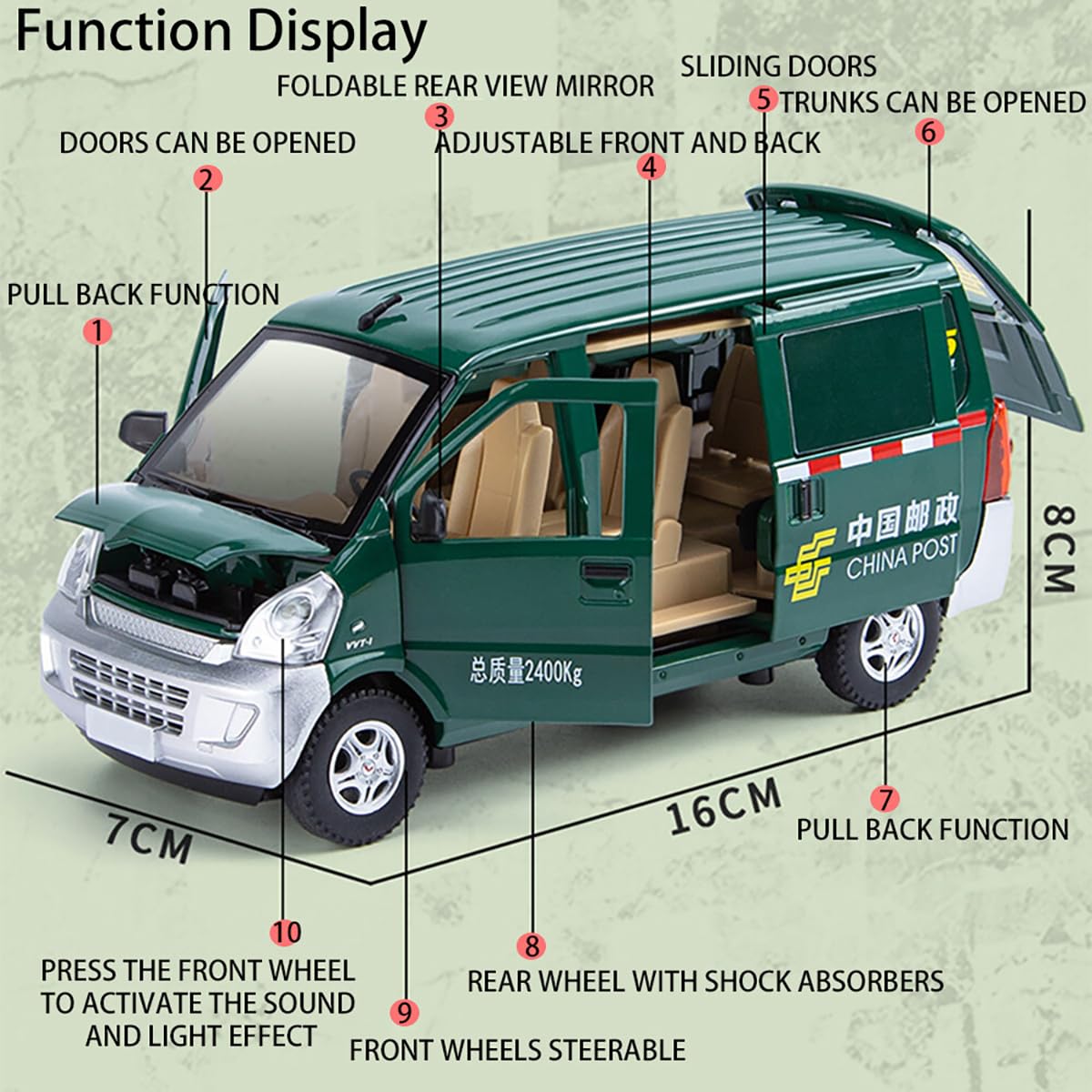 Wuling Rongguang Van 1:18 Diecast Scale Model Car