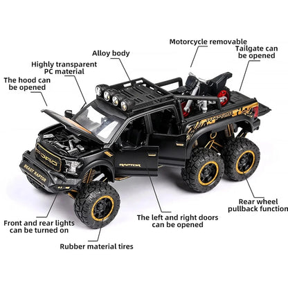 Ford F-150 Raptor 6X6 pickup truck 1:18 Diecast Scale Model