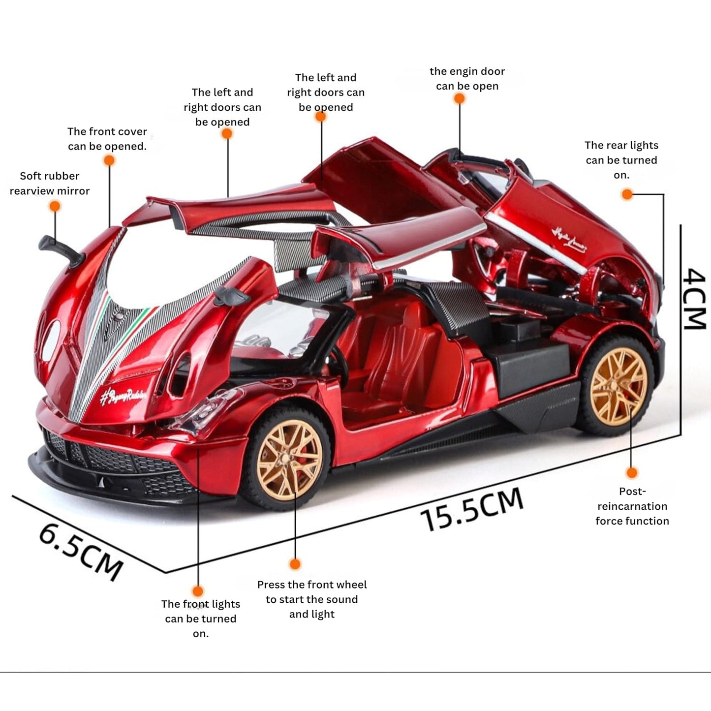 Pagani Huayra 1:18 Diecast Scale Model Car