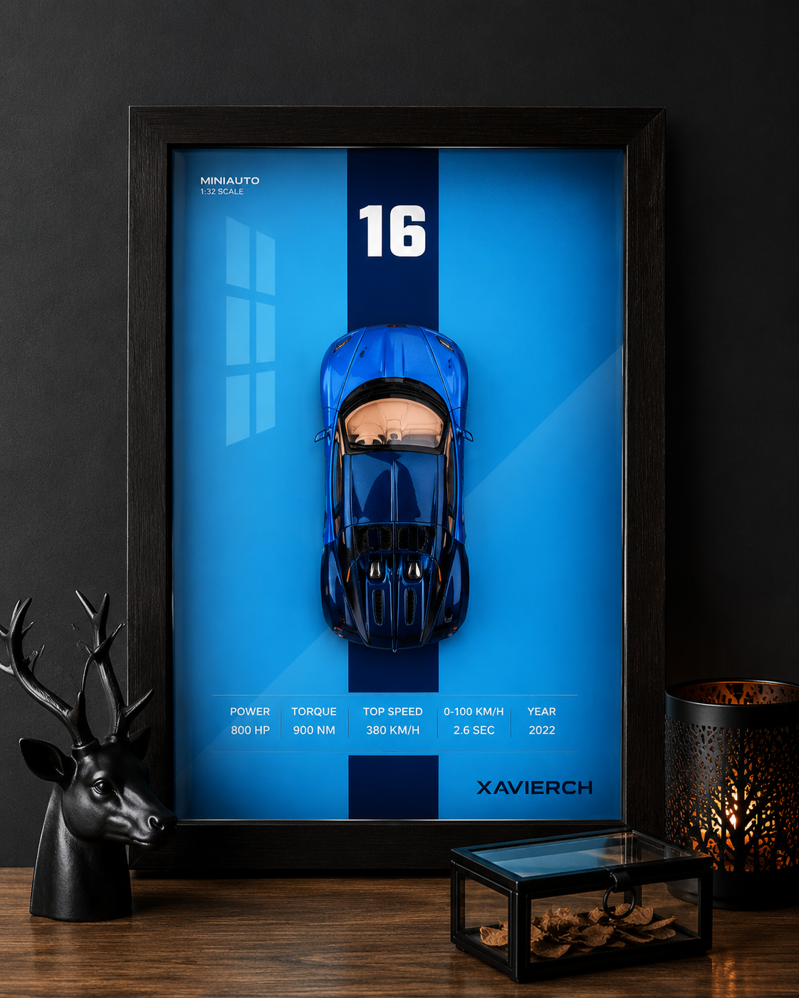 BUGATTI 3D Diecast Car Frame