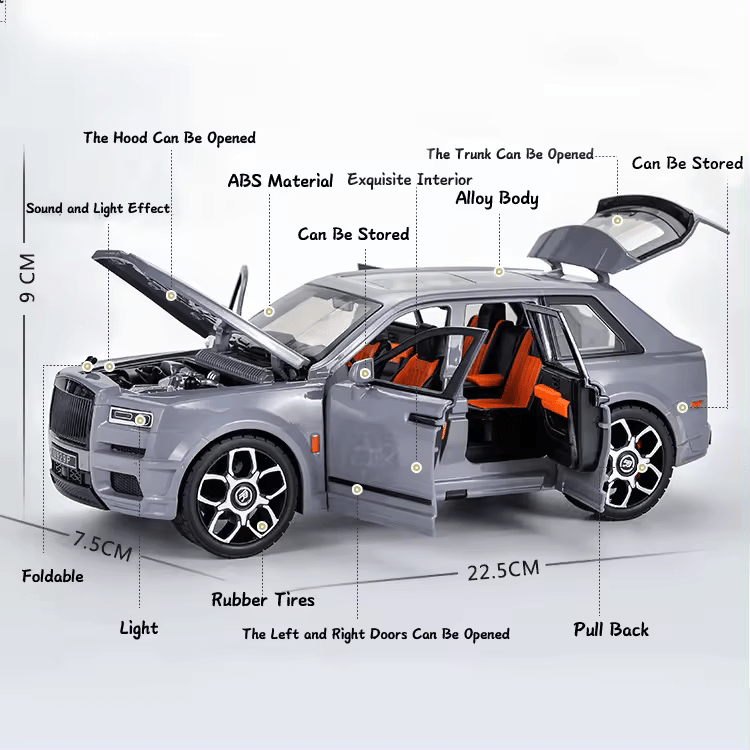 Rolls Royce Cullinan 1:24 Diecast Scale Model Car