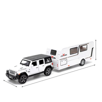 Jeep Rubicon Trailer 1:24 Diecast Scale Model Car