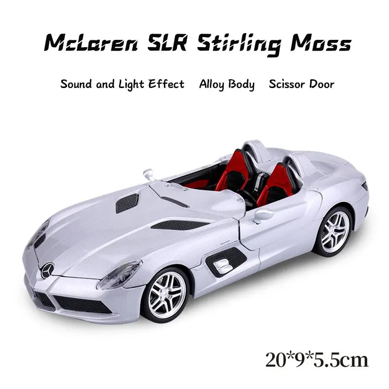 Mercedes-benz Slr Stirling Convertible Sports 1:18 Diecast Scale Model Car
