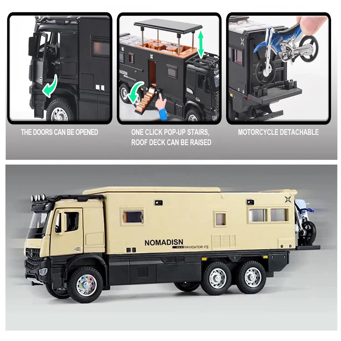 Mercedes-benz Nomadison Rv camper truck 1:18 Diecast Scale Model Car