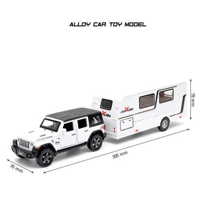 Jeep Rubicon Trailer 1:24 Diecast Scale Model Car