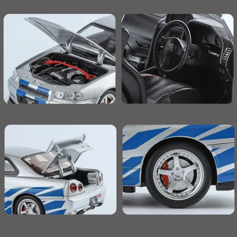 Nissan Skyline R34 GT-R 1:18 diecast scale model car