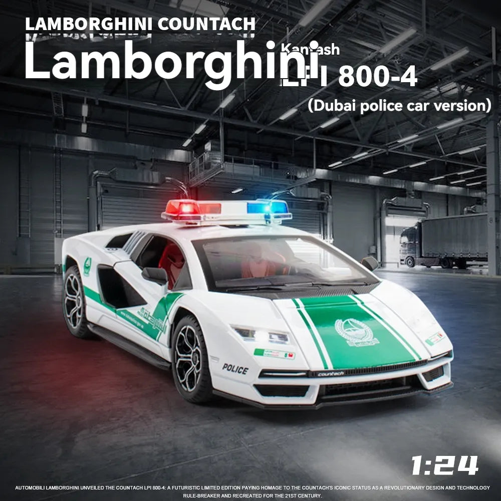 Lamborghini 800 Police 1:18 Diecast Scale Model Car