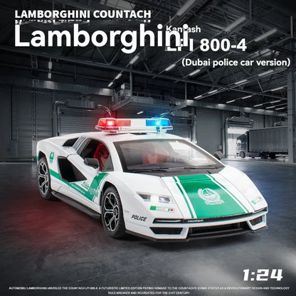 Lamborghini 800 Police 1:18 Diecast Scale Model Car