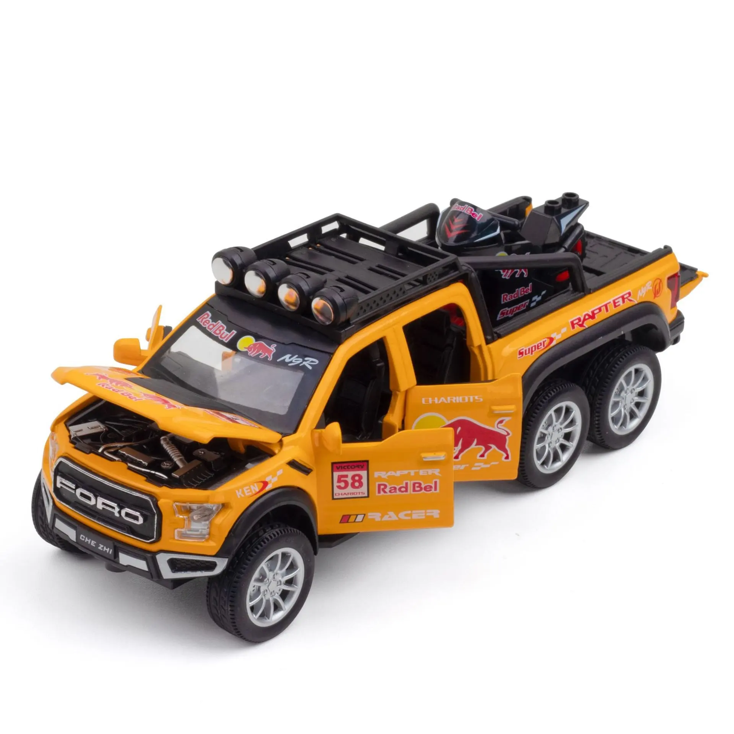Ford Raptor Red Bull F150 1:18 Diecast Scale Model Car