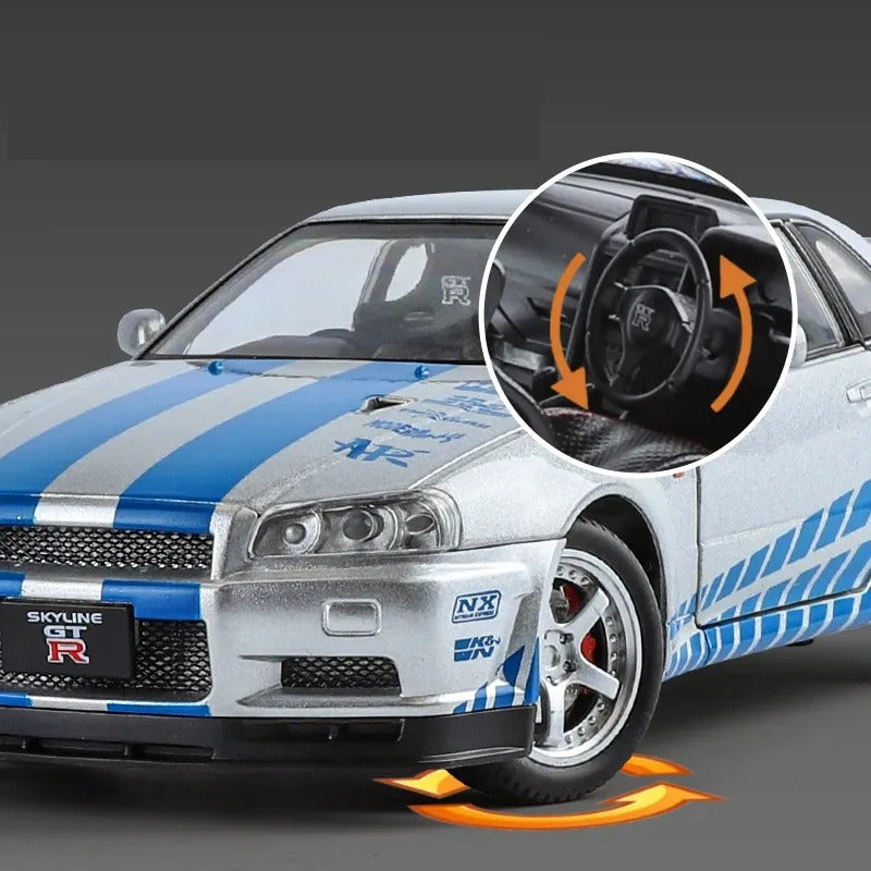 Nissan Skyline R34 GT-R 1:18 diecast scale model car