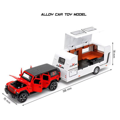 Jeep Rubicon Trailer 1:24 Diecast Scale Model Car