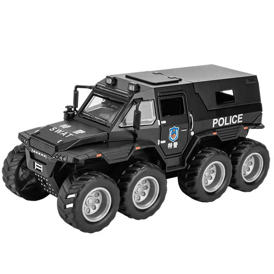 8X8 ATV Armoredpolice vehicle 1:24 Diecast Scale Model Car