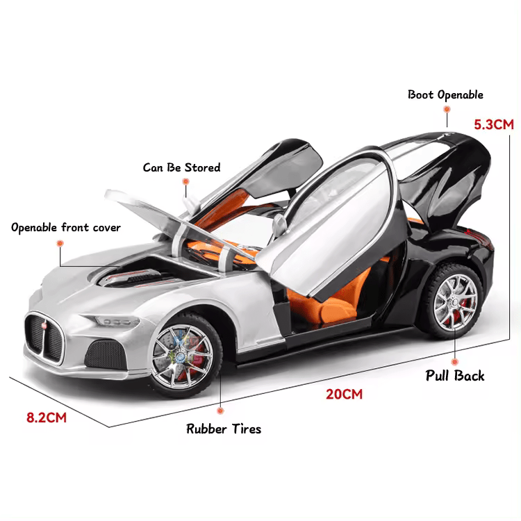 Bugatti Atlantic 1:18 Diecast Scale Model Car - Big Size
