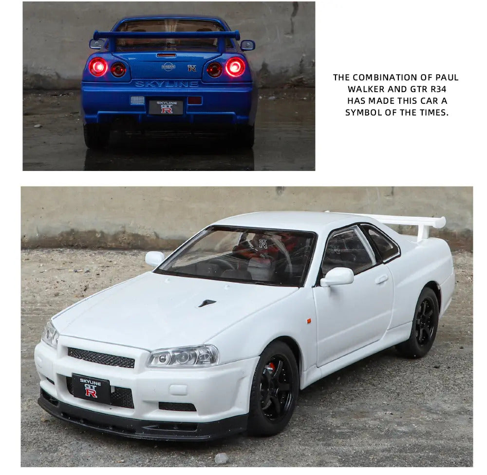 Nissan Skyline R34 GT-R 1:18 diecast scale model car