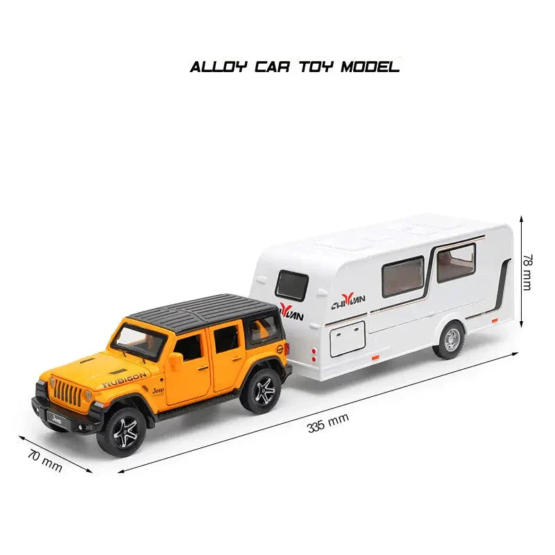 Jeep Rubicon Trailer 1:24 Diecast Scale Model Car