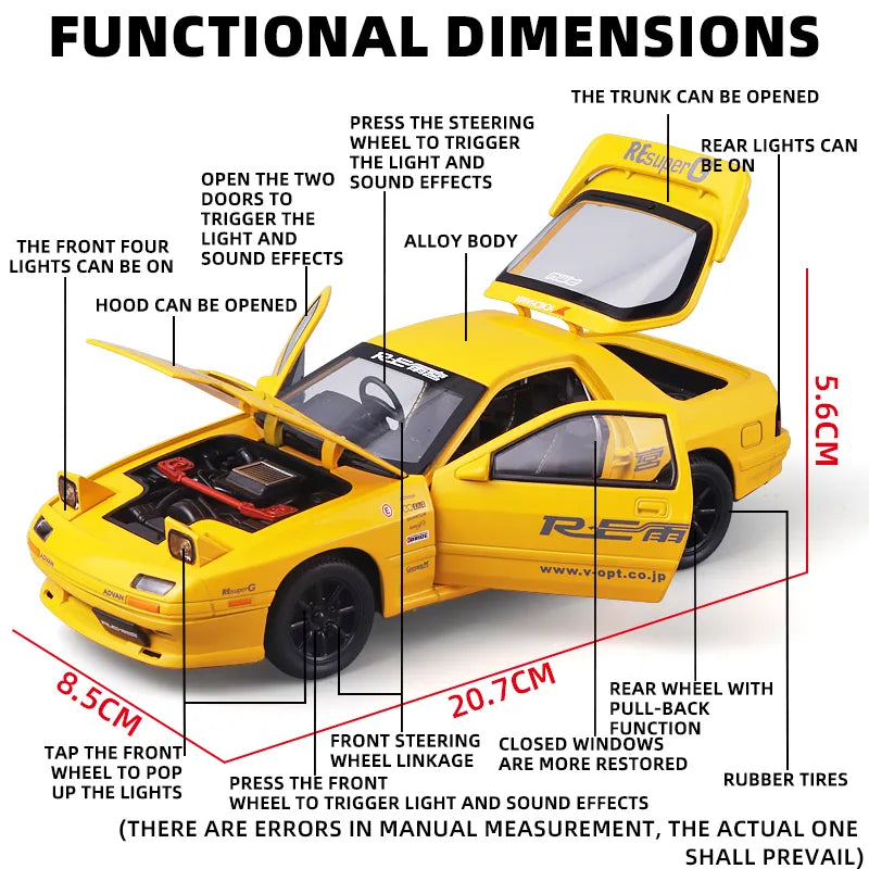Mazda Rx7 1:18 Diecast Scale Model Car