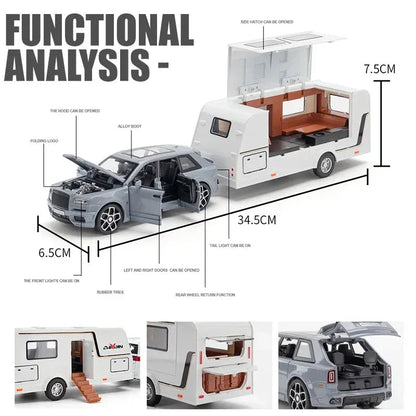Rolls Royce Cullinan Trailer 1:18 Diecast Scale Model Car