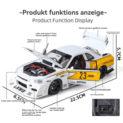 Nissan LBWK GTR R34 1:18 Diecast Scale Model Car