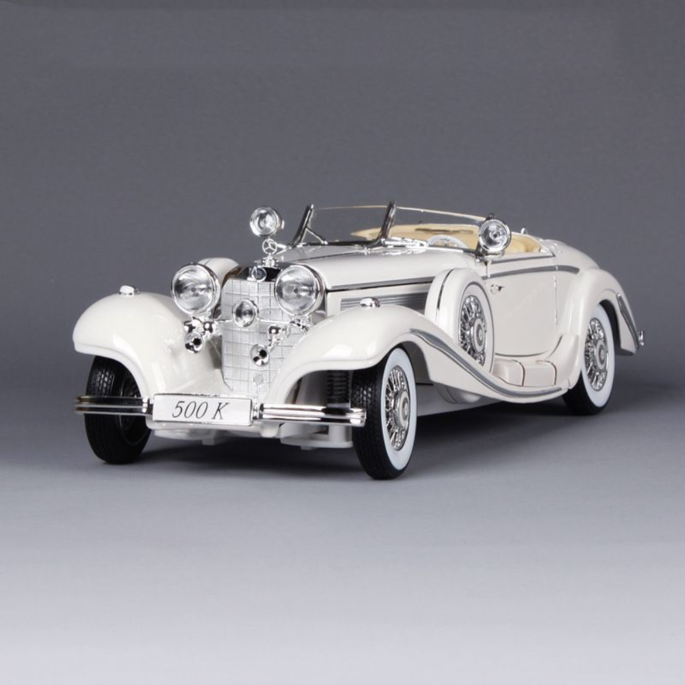 Vintage 1936 Mercedes Benz 500K 1:18 Roadster Diecast Scale Model Car