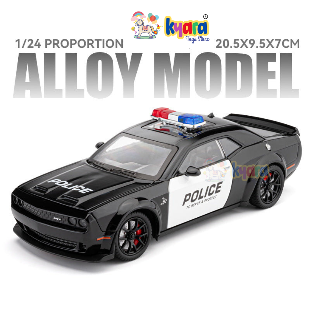Dodge Challenger SRT Hellcat Police 1:24 Diecast Scale Model Car