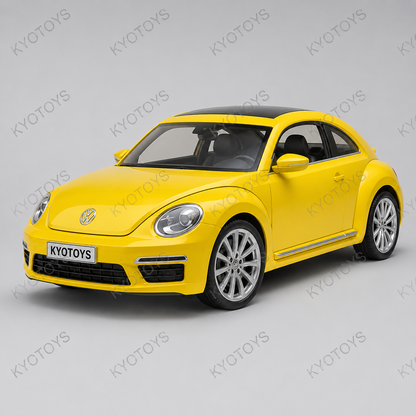 VOLKSWAGEN BEETLE 1:32 DIECAST METAL PULLBACK TOY CAR WITH OPENABLE DOORS & LIGHT, MUSIC BOYS CAR FOR KIDS BEST TOYS GIFTS TOYS FOR KIDS [SIZE:-14.7CM*6.9CM*5CM]【 MULTICOLOR 】
