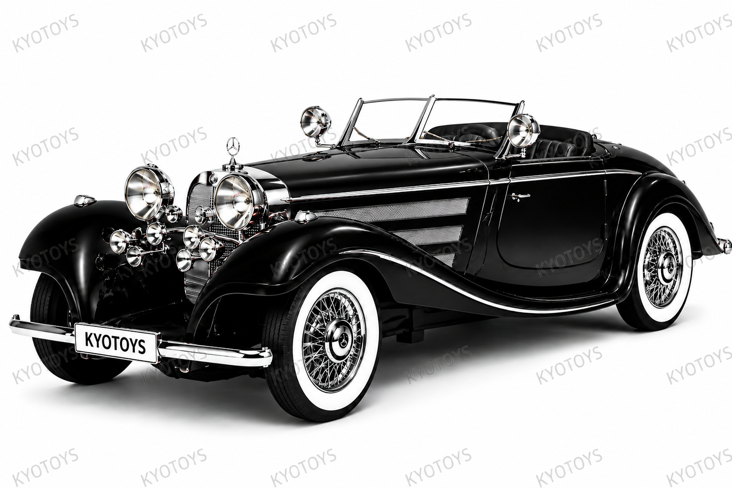 Vintage 1936 Mercedes Benz 500K 1:18 Roadster Diecast Scale Model Car
