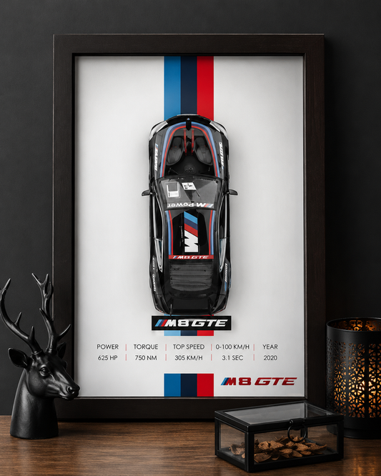 BMW M8 3D Diecast Car Frame