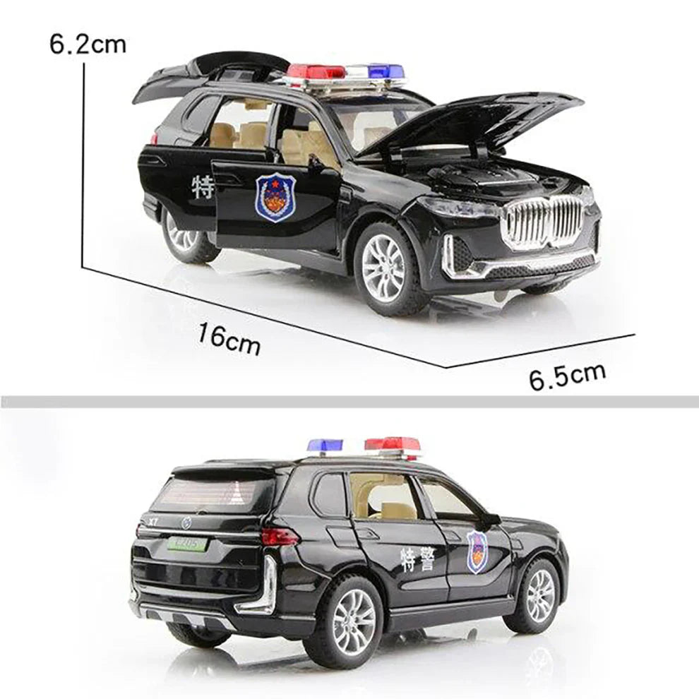 BMW X7 police vehicle 1:24 Diecast Scale Model Car