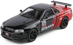 Nissan Skyline GT-R R34 Sport Racing 1:18 Diecast Scale Model Car