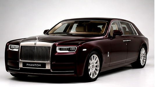 Rolls Royce Phantom Maroon 1:24 Diecast Scale Model Car